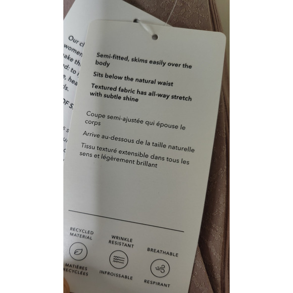 Athleta Light Pink Brooklyn Textured Women's Ankle Pant Size 18 - Picture 5 of 9